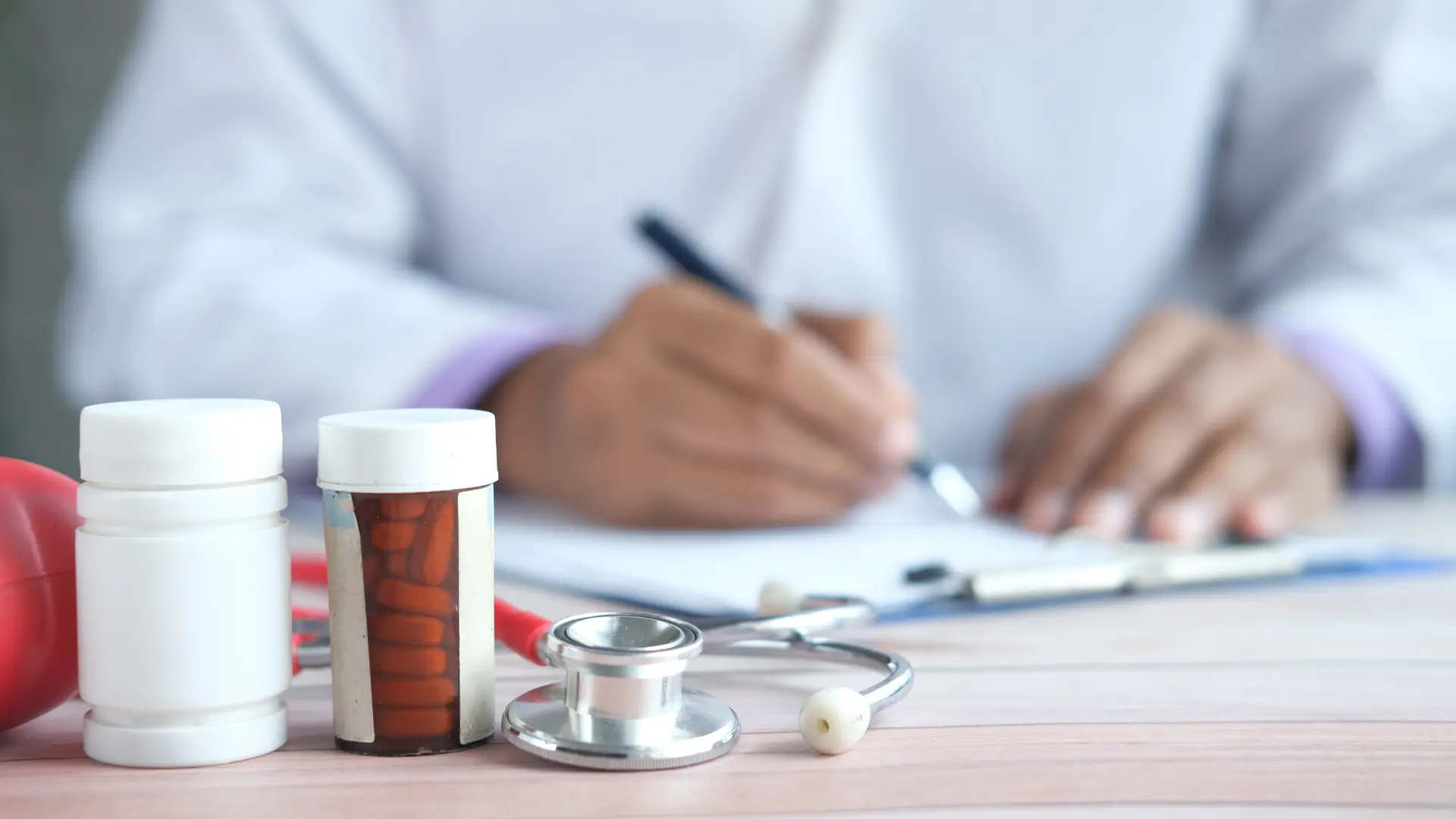 Pharmacist preparing a prescription